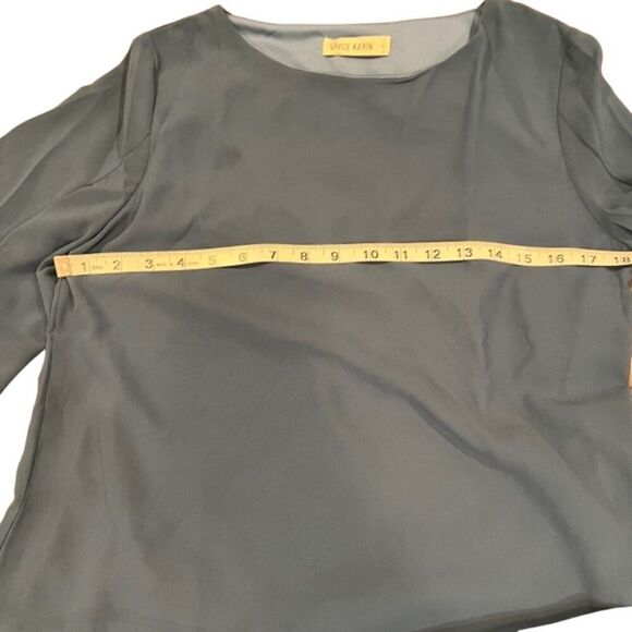 Grace Karin Women's Chiffon Layered Top Blue Size Small - Picture 8 of 8
